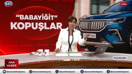 &Ouml;zlem G&uuml;rses'ten canlı yayında b&uuml;y&uuml;k gaf! TOGG'un mazotla &ccedil;alıştığını sandı