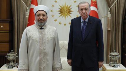 Başkan Erdoğan, Diyanet İşleri Başkanı Arpaguş'u kabul etti