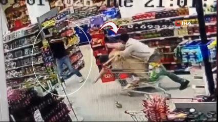 Markette kızılca kıyamet koptu, ortalık savaş alanına d&ouml;nd&uuml;