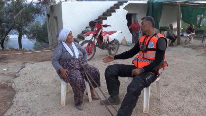 Orman g&ouml;n&uuml;ll&uuml;s&uuml; alevlere daldı, yaşlı kadın ve ke&ccedil;ileri kurtarıldı