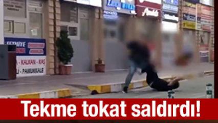 G&uuml;r&uuml;lt&uuml; kavgasında birbirlerine tekme tokat saldırdılar