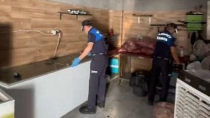 Ciğer kavurma imalathanesinde mide bulandıran g&ouml;r&uuml;nt&uuml;ler!