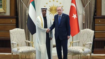 Cumhurbaşkanı Erdoğan, Al Nahyan ile g&ouml;r&uuml;şt&uuml;