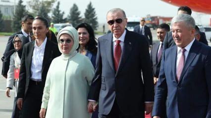 Cumhurbaşkanı Erdoğan ve Emine Erdoğan&rsquo;dan ortak Kırgızistan paylaşımı