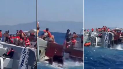 Girne&rsquo;deki faciadan yeni g&ouml;r&uuml;nt&uuml;: Geminin battığı anlardaki can pazarı ortaya &ccedil;ıktı