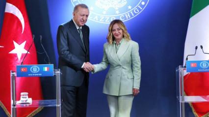 Meloni'den Cumhurbaşkanı Erdoğan'a teşekk&uuml;r