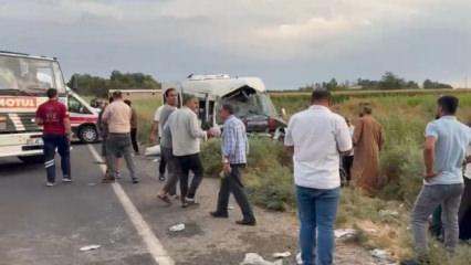 Tarım iş&ccedil;ilerini taşıyan minib&uuml;s sulama kanalına u&ccedil;tu: 19 yaralı