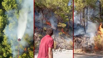 Manavgat'ta orman yangını: 75 personel b&ouml;lgede!