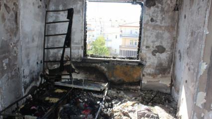 Aksaray'da 2 yaşındaki &ccedil;ocuk &ccedil;akmakla oynarken evi yaktı
