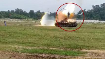 &Ccedil;in yapımı tank havaya u&ccedil;tu! 