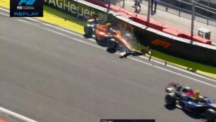 Formula 2 Madrid Grand Prix'sinde korkutan kaza