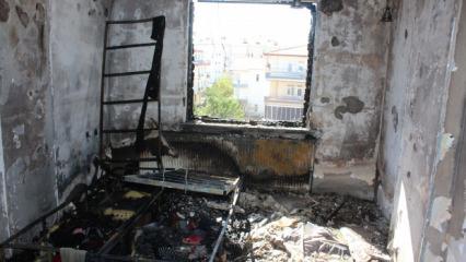&Ccedil;akmakla oynayan 2 yaşındaki &ccedil;ocuk evi yaktı