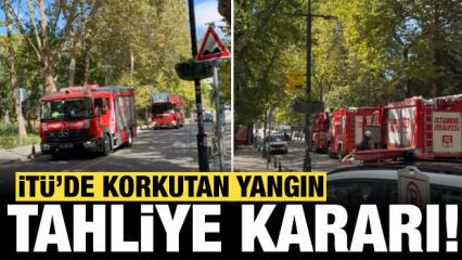 İstanbul Teknik &Uuml;niversitesi'nde yangın: &Ouml;ğrenciler tahliye edildi!