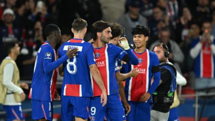 PSG'den g&ouml;vde g&ouml;sterisi! Şampiyonlar Ligi'nde 6 goll&uuml; zafer