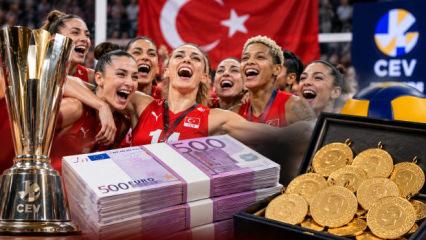 Şampiyonluğun ganimeti: Filenin Sultanları'na kese kese altın!