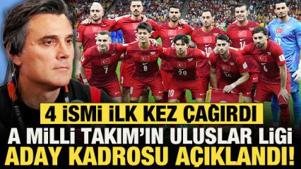 A Milli Takım'ın Uluslar Ligi kadrosu a&ccedil;ıklandı! 4 isim ilk kez davet aldı