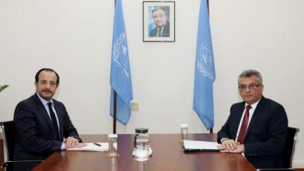 KKTC Cumhurbaşkanı Erh&uuml;rman, Rum liderle g&ouml;r&uuml;şt&uuml;