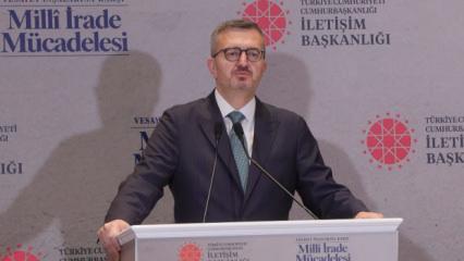 İletişim Başkanı Duran: T&uuml;rkiye darbelere ve vesayete asla ge&ccedil;it vermeyecek
