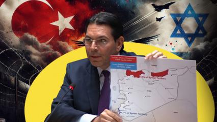 İsrail'den BM'de Suriye haritasıyla provokasyon: T&uuml;rkiye'nin elinde 50 kat fazlası var!