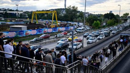 İstanbul&rsquo;da trafik yoğunluğu