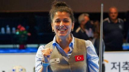Milli bilardocu G&uuml;zin M&uuml;jde Karakaşlı, d&uuml;nya şampiyonu oldu