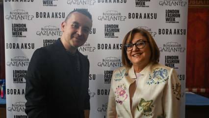 Antep işi nakışı Londra Moda Haftası&rsquo;na damga vurdu! Başkan Fatma Şahin &ouml;nc&uuml;l&uuml;k etti