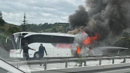 Samsun'da yolcu otob&uuml;s&uuml; yandı! 13 yolcu ve 3 personel &ouml;l&uuml;mden d&ouml;nd&uuml;