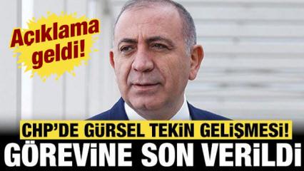 CHP'de flaş G&uuml;rsel Tekin gelişmesi: G&ouml;revine son verildi