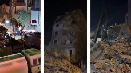 Son dakika haberi! K&uuml;&ccedil;&uuml;k&ccedil;ekmece'de yıkımı yapılan binada &ccedil;&ouml;kme:  2 kişi yaralandı
