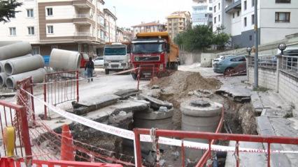 Ankara'da altyapı &ccedil;ilesi! Kanalizasyon taştı...