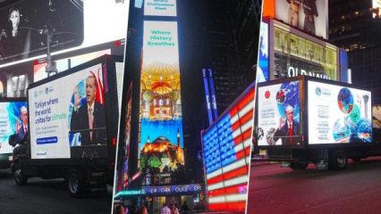Times Meydanı'na Erdoğan m&uuml;hr&uuml;: İşte New York'u titreten o tarihi manifesto!