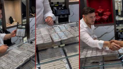 14 yıldır biriktirdiği 37 kilogram g&uuml;m&uuml;ş&uuml; bozdurdu eline ge&ccedil;en para şaşırttı
