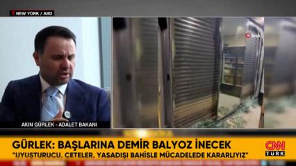 Adalet Bakanı Akın G&uuml;rlek: Başlarına demir balyoz inecek