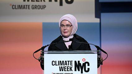 Emine Erdoğan, New York İklim Haftası a&ccedil;ılışında konuştu
