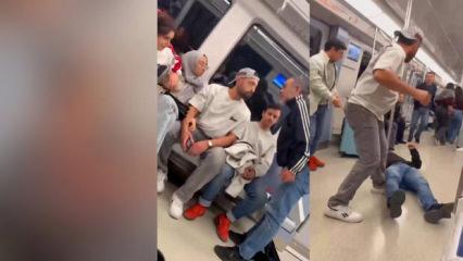 Ankara metrosunda yer verme kavgası: Tek yumrukla hakkını verdi!