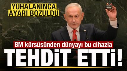 BM k&uuml;rs&uuml;s&uuml;nde yuhalandı ayarı bozuldu! D&uuml;nyayı cihazla tehdit etti