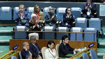 Emine Erdoğan, Cumhurbaşkanı Erdoğan'ın BM konuşmasını paylaştı