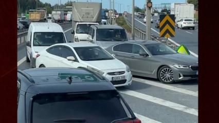 İstanbul'da akılalmaz g&ouml;r&uuml;nt&uuml;ler: Trafikten sıkılıp ters y&ouml;ne girdiler!
