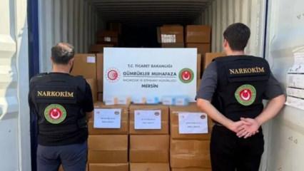Mersin&rsquo;de b&uuml;y&uuml;k operasyon! Tam 1,7 ton