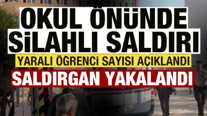 Okul &ouml;n&uuml;nde silahlı saldırı! Yaralı &ouml;ğrenciler var! Saldırgan yakalandı