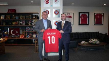 Şenol Kazancı'dan, TFF Başkanı Hacıosmanoğlu'na ziyaret