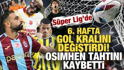 S&uuml;per Lig'de 6. hafta sonrası gol kralı değişti! Osimhen tahtını kaybetti