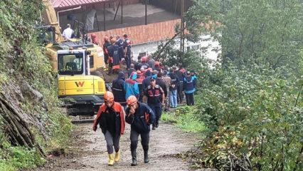 Trabzon'da heyelan: Bir kişi hayatını kaybetti