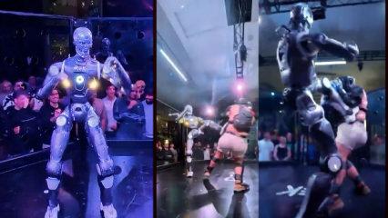 Robot ile insanın karşılaştığı m&uuml;sabaka nefesleri kesti! Robot rakibini nakavt etti!