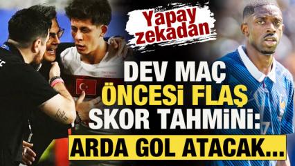 Yapay zekadan T&uuml;rkiye - Fransa ma&ccedil;ı i&ccedil;in skor tahmini: Arda gol atacak milliler kazanacak