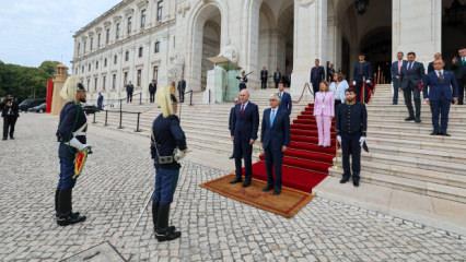 TBMM Başkanı Kurtulmuş, Portekiz'de resmi t&ouml;renle karşılandı