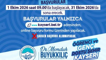 Kayseri B&uuml;y&uuml;kşehir'den &uuml;niversiteli &ouml;ğrencisi bulunan alilere 10 bin TL destek 