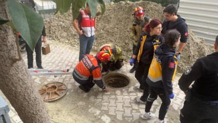 Avcılar&rsquo;da r&ouml;gara d&uuml;şen kadın itfaiye ekiplerince kurtarıldı