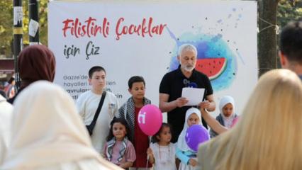 Filistinli &ccedil;ocukların sesi olmak i&ccedil;in &ccedil;iziyoruz!