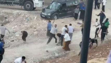 Gaziantep'te iki grup arasında taşlı sopalı meydan kavgası